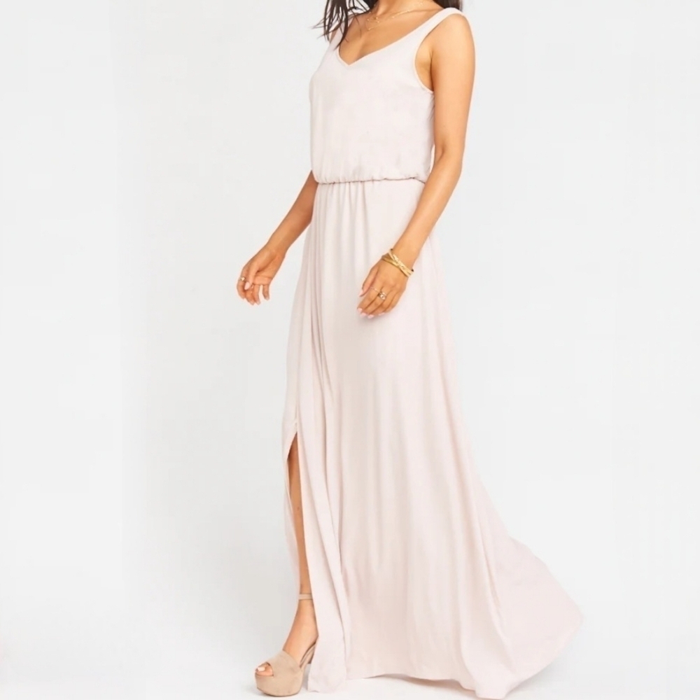 Show Me Your Mumu Kendall Maxi Dress Show Me the Ring Crisp L